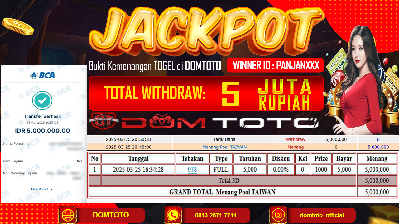 JACKPOT TOGEL TAIWAN 25 MARET 2025
